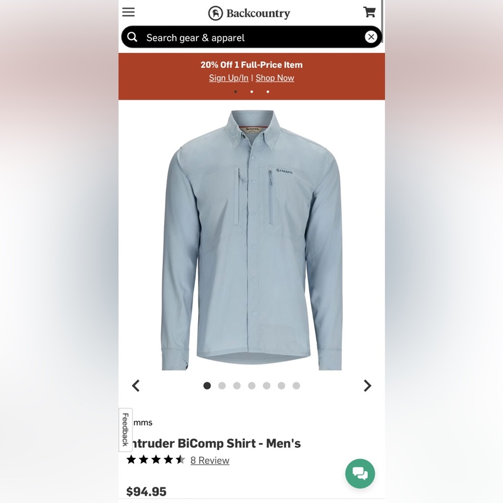 Simms Intruder Fishing Shirt